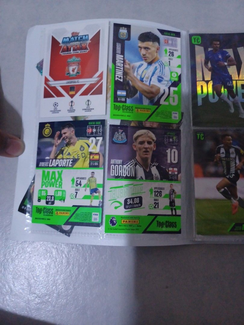 Panini Football Trading Cards Collection - Various Players (Category: Raw Cards) located in Singapore. Submitted by fawwazsyaf81885 (Listing ID 1443045881, Image 3). Description: - Collection of Panini football trading cards - Features players such as Martinez and Gordon - Includes cards from the Euro 2024 series - Ideal for football card collectors - dm for price low ballers will be ignored..