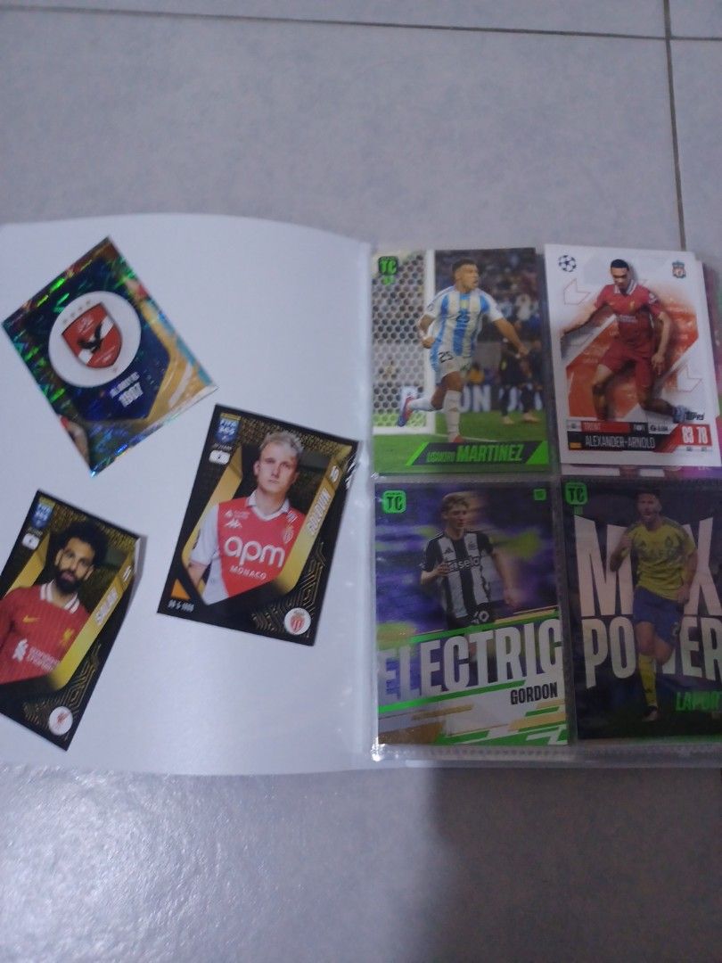 Panini Football Trading Cards Collection - Various Players (Category: Raw Cards) located in Singapore. Submitted by fawwazsyaf81885 (Listing ID 1443045881, Image 2). Description: - Collection of Panini football trading cards - Features players such as Martinez and Gordon - Includes cards from the Euro 2024 series - Ideal for football card collectors - dm for price low ballers will be ignored..