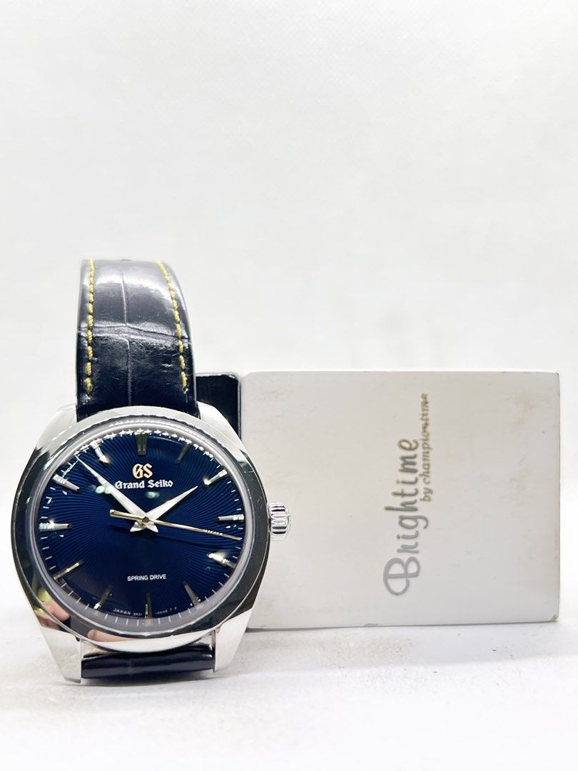 Pre Owned Grand Seiko Elegance SBGY017G Deep Blue Dial Winding Steel Casing Leather ( Apr 23 ) (Category: Watches) located in Singapore. Submitted by brightime (Listing ID 1443056217, Image 3). Description: Pre Owned Grand Seiko Elegance SBGY017G Deep Blue Dial Winding Steel Casing Leather ( Apr 23 ) ** Pre-Owned ** ** Mint Condition ** ** Limited Edition To 160 Pcs Worldwide ** Model : SBGY017G Also known as : Elegance Case size : 38.5mm Dial : 