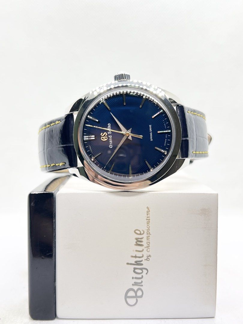 Pre Owned Grand Seiko Elegance SBGY017G Deep Blue Dial Winding Steel Casing Leather ( Apr 23 ) (Category: Watches) located in Singapore. Submitted by brightime (Listing ID 1443056217, Image 2). Description: Pre Owned Grand Seiko Elegance SBGY017G Deep Blue Dial Winding Steel Casing Leather ( Apr 23 ) ** Pre-Owned ** ** Mint Condition ** ** Limited Edition To 160 Pcs Worldwide ** Model : SBGY017G Also known as : Elegance Case size : 38.5mm Dial : 