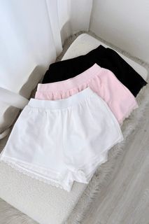 *Lite* Maura Lace Lounge Shorts in Baby Pink