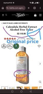 Kiehl's Calendula Herbal-Extract Alcohol-Free Toner 500ml x 2