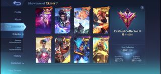 Mobile Legends Account - Exalted Collector III, 380 Skins