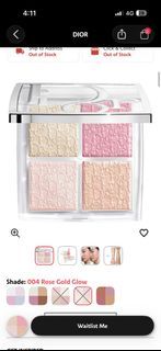 Dior Backstage Glow Face Palette 004 Rose Gold Glow