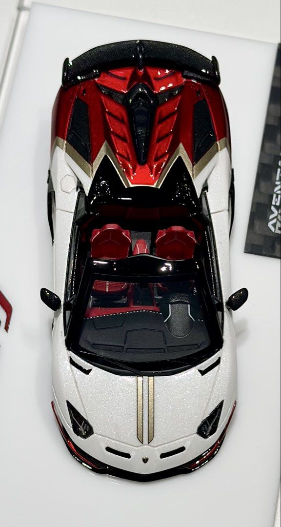 EDM x Tardis 1/64th Lamborghini Aventador SVJ Roadster in Metal White/Metal Red (Category: Vehicle & Diecast Models) located in Singapore. Submitted by unusual64 (Listing ID 1443771681, Image 5). Description: Special collaborations EDM x Tardis 1/64 Lamborghini Aventador SVJ Roadster in Metal White/Metal Red. Come with detachable roof. Limited 149pcs with display case. Available in store now while stock last! Collect at Oxley BizHub or by registe