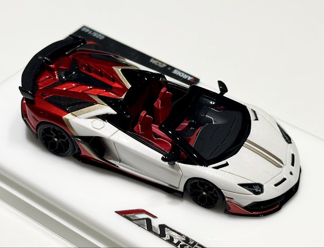 EDM x Tardis 1/64th Lamborghini Aventador SVJ Roadster in Metal White/Metal Red (Category: Vehicle & Diecast Models) located in Singapore. Submitted by unusual64 (Listing ID 1443771681, Image 4). Description: Special collaborations EDM x Tardis 1/64 Lamborghini Aventador SVJ Roadster in Metal White/Metal Red. Come with detachable roof. Limited 149pcs with display case. Available in store now while stock last! Collect at Oxley BizHub or by registe