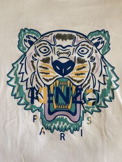 Kenzo Paris Woman’s White Tiger Graphic Tee
