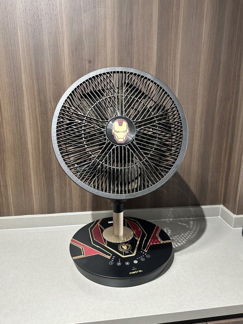 Mistral Iron Man Themed Desk Fan (Category: Fans) located in Singapore. Submitted by esther.tay.338 (Listing ID 1443720649, Image 1). Description: - Mistral desk fan with cool Iron Man design - Features black and gold accents - Multiple speed settings for customized comfort - Ideal for any Marvel fan's room or office - dusty pls clean yourself! .