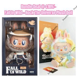 [Bundle Deal Below Retail Price] BNIB Sealed Authentic POPMart Fall In Wild + Rock The Universe BigPlush Doll
