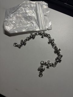 Chrome heart bracelet
