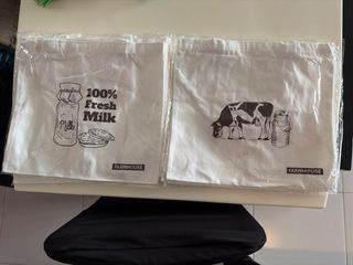Farmhouse Milk Themed Tote Bags