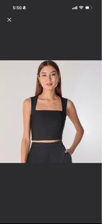Lovey Courtney black padded top