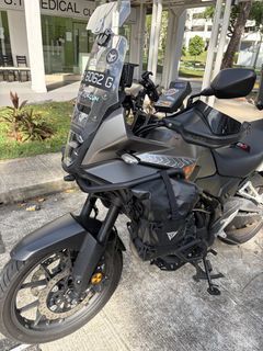 Honda NX400 Adventure Motorcycle with Accessories