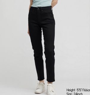 Uniqlo Jeans Black Denim High Waisted Slim Fit