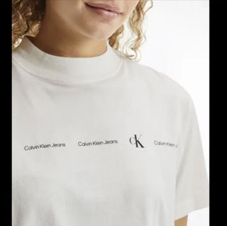 Calvin Klein Repeat Logo Cropped T-Shirt