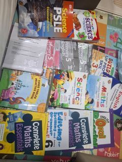 PSLE Science, Maths, English Books & Flashcards Bundle