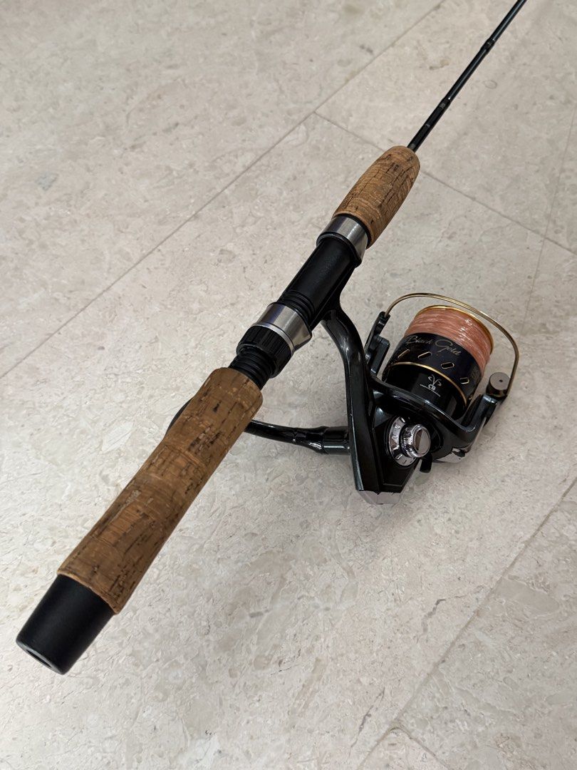 Pioneer Tackle BG-4000 Spinning Reel with Fishing Rod (Category: Fishing) located in Singapore. Submitted by icevanillalatte (Listing ID 1444947714, Image 2). Description: - BG-4000 fishing rod and reel combo - Reel Gear Ratio: 6.0:1 - Reel Line Capacity: 12lb/240yds - Rod features a comfortable cork handle - 133cm .