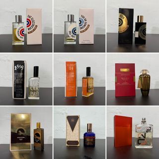 NICHE COLLECTION DECLUTTER #1 [Fat Electrician • YOSLY • Rien Intense Incense • 1899 • Ambre 114 • Asian Inspirations • African Leather • Trillium • Escentric 02]