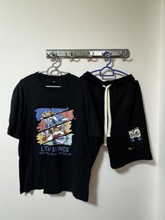 Black Lion Dance T-shirt and Shorts Set