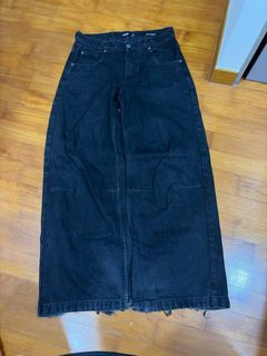 Jaded London Black Wide Leg Denim Jeans