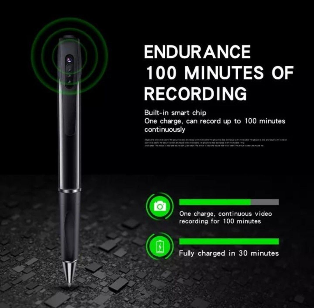 1hr Delivery! 💯👍 HD 1080P Hidden Spy Camera Pen Wireless CCTV Security Camera + Video Voice Recorder (Category: Video Cameras) located in Singapore. Submitted by dailypicks.co (Listing ID 1445565072, Image 8). Description: HD 1080P Hidden Camera Pen + Video Photo Voice Recorder Wireless Pinhole Spy Cam Wearable CCTV Security Camera 💯 Seller with 4000+ reviews. Buy with confidence! ⭐ Brand New! Ready Stock :) 😊 Same day self collection at Seng