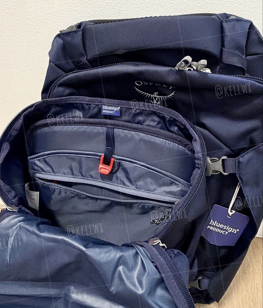 🏷️ BNIP Authentic Osprey Fairview 55 WINTER NIGHT BLUE Travel Backpack NAVY COLOR Trip Holiday (Category: Backpacks) located in Singapore. Submitted by kelliew.1276 (Listing ID 1445929905, Image 5). Description: Authentic Osprey Fairview 55L Travel Backpack in WINTER NIGHT BLUE 40L + 15L Daypack (RRP: US$240 or S$359 Slightly negotiable for keen buyers 🙌🏼 FREE RAIN COVER in LAVENDER COLOR Selling becos I bought wrong version 😭 Comes with Auth