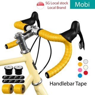 Carbon Fiber PU Handlebar Tape Bicycle Road Bike Grip Wrap with Bar End Plugs Bar Tape