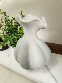 Grey Textured Sculptural Vase