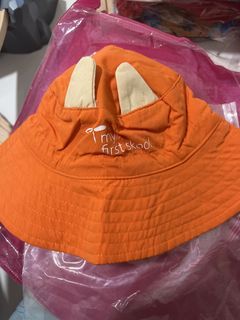 Orange "my first skool" bucket hat with ears, Pants
