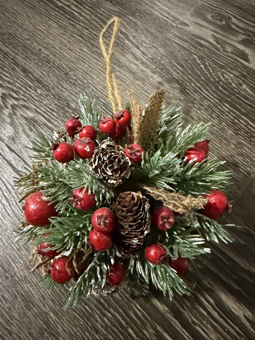 Set of 11 Assorted Christmas Ornaments (Category: Occasions & Party Supplies) located in Singapore. Submitted by newcat714 (Listing ID 1446031588, Image 2). Description: - Cute & high quality Christmas ornaments - Includes: pinecones, snowman, Santa, reindeer, birdhouse, festive wreath - Special green apple ornament with a snowman.