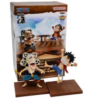 Brand New! Banpresto One Piece Figure WCF Log Stories Monkey D Luffy & Enel 7cm
