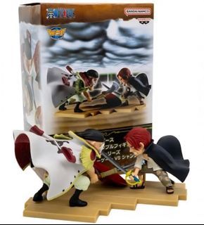 Brand New! Banpresto One Piece Figure WCF Log Stories Edward Newgate VS Shanks 13cm