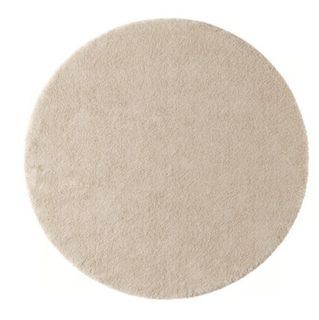 IKEA Round Beige Plush Rug