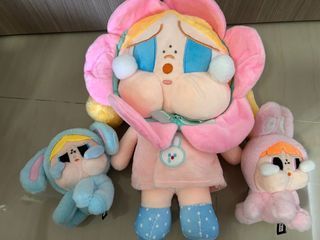 Cute Bunny Crybaby and Flower Plush Toys Set