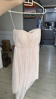 Light Pink Strapless Tulle Dress