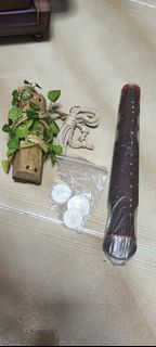 Very cool 1/6 Wooden doll, rope, candles, and musical instrument