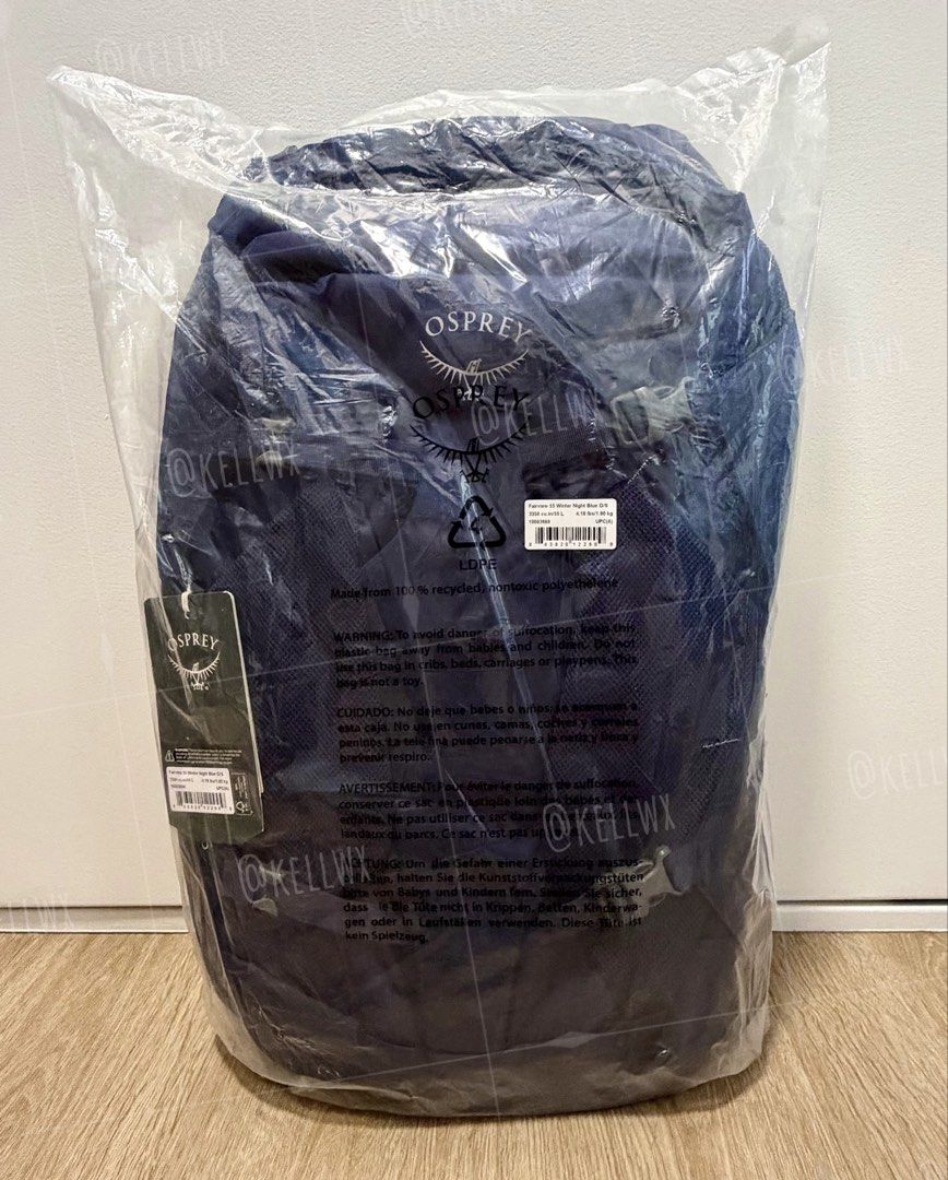 🏷️ BNIP Authentic Osprey Fairview 55 WINTER NIGHT BLUE Travel Backpack NAVY COLOR Trip Holiday (Category: Backpacks) located in Singapore. Submitted by kelliew.1276 (Listing ID 1445929905, Image 7). Description: Authentic Osprey Fairview 55L Travel Backpack in WINTER NIGHT BLUE 40L + 15L Daypack (RRP: US$240 or S$359 Slightly negotiable for keen buyers 🙌🏼 FREE RAIN COVER in LAVENDER COLOR Selling becos I bought wrong version 😭 Comes with Auth