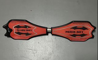 Red wave caster two wheeled ripstik land surfing board