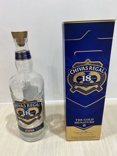 Empty Chivas Regal 18 Year Bottle with Box