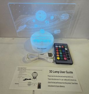Magic Lighting 3D Planet Solar System LED Night Lamp with Remote
