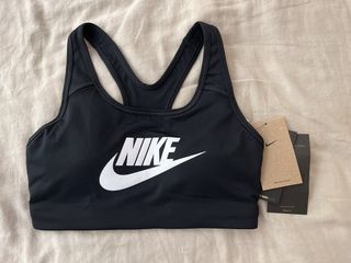 BNWT Nike Black Sports Bra with Swoosh Logo - Size M