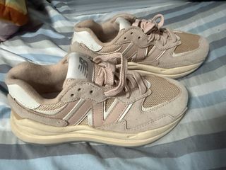 New Balance 57/40 Pink Suede Mesh Sneakers