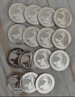 2026 1oz Silver Britannia Coins - Set of 15