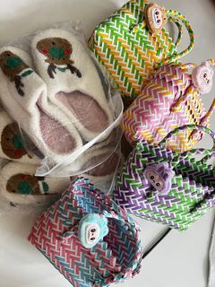 Cute Slippers and Woven Bags with Charms