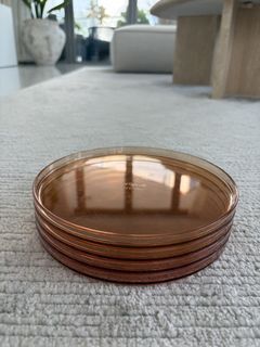 LIEWOOD Uma Tritan Plates - Set of 4 | Pink & Burnt Orange