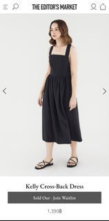 The Editor's Market Kelly Cross-Back Dress Black