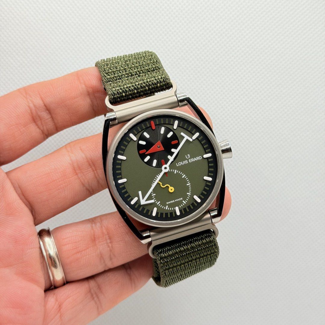 Pre Owned 03/2026 Louis Erard Le Regulateur Louis Erard X Alain Silverstein Khaki 85358TT06.BTT89 (Category: Watches) located in Singapore. Submitted by worthytime (Listing ID 1442697531, Image 1). Description: 🫵Join our Tele-gram channel for latest updates: http://worthytime.biz/tele ➡️Louis Erard Le Regulateur Louis Erard X Alain Silverstein Khaki 85358TT06.BTT89 ➡️March 2026 (3 Years Louis Erard International Warranty Till 03/2029) ➡️Very Min