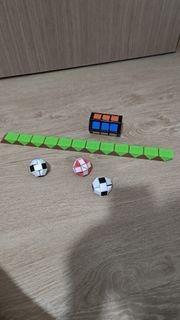 3D Snake Cube, Rubik's Cube, and Ball Puzzles Set