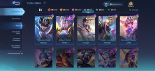 Mobile Legends Account with Prime Skins and epic 1 Rank