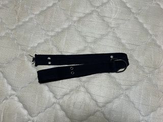 Black alt grunge emo punk band studded double eyelet vintage unisex canvas belt